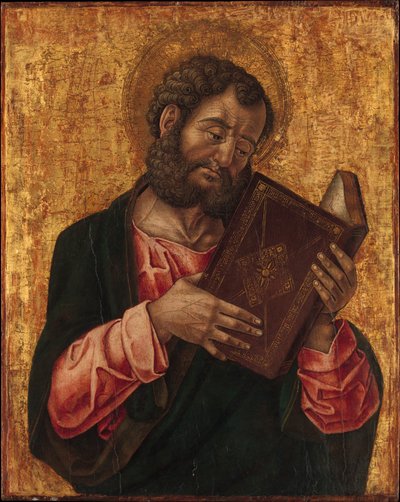 Ein heiliger Markus liest, ca. 1470 von Bartolomeo Vivarini