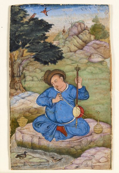Musiker in einer Landschaft, 1575-1580 von Basawan