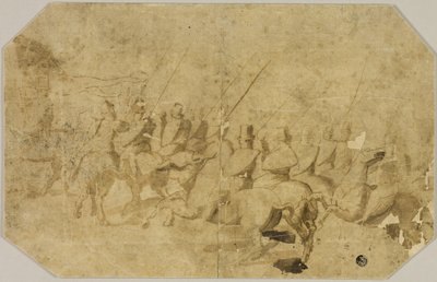 Eine Gruppe von Reitern von Battista Franco