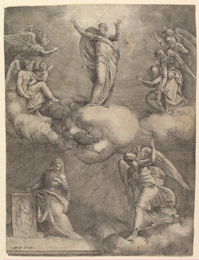 Die Verkündigung, vor 1557 von Battista Franco Veneziano