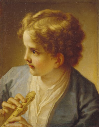 Junge mit einer Flöte, ca. 1720 von Benedetto Luti