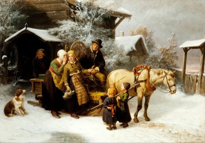 Heimat verlassen, Dalekarlische Szene von Bengt Nordenberg