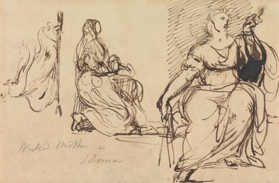 Studien einer sitzenden Frau von Benjamin Robert Haydon
