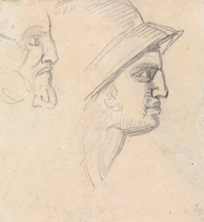 Studie männlicher Köpfe von Benjamin Robert Haydon
