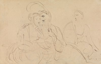 Studie von Frauen im Gespräch von Benjamin Robert Haydon