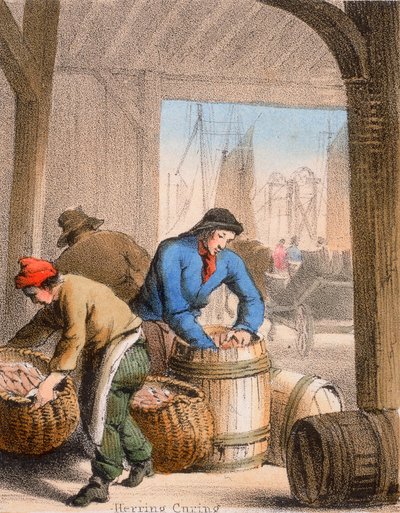 Heringsverarbeitung, um 1845 von Benjamin Waterhouse Hawkins