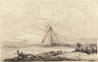 Ein Sturm vor einer bergigen Küste von Benjamin West