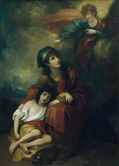 Hagar und Ismael, 1776, überarbeitet 1803 von Benjamin West
