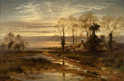 Februar füllt den Graben, 1881 von Benjamin Williams Leader