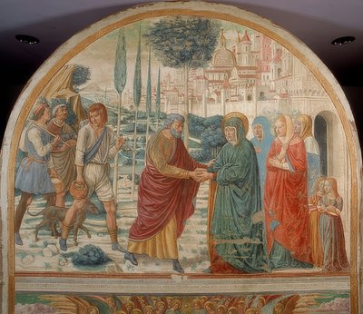Begegnung an der Goldenen Pforte von Benozzo Gozzoli