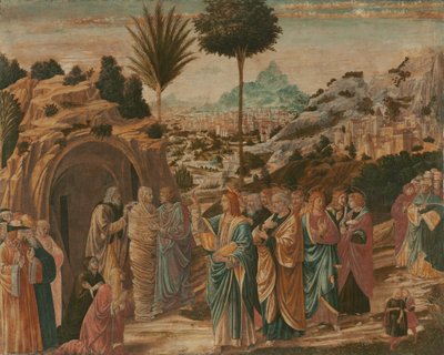 Die Auferweckung des Lazarus, Mitte der 1490er Jahre von Benozzo Gozzoli