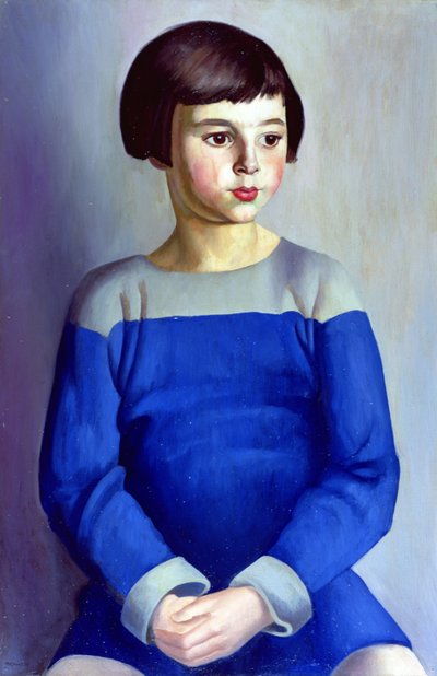 Kind in Blau von Bernard Meninsky