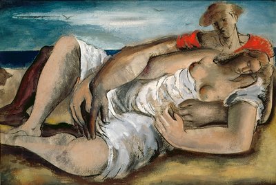 Liebende am Strand von Bernard Meninsky