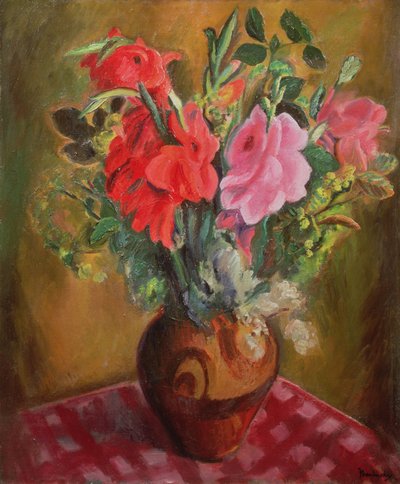 Stillleben mit Blumen von Bernard Meninsky