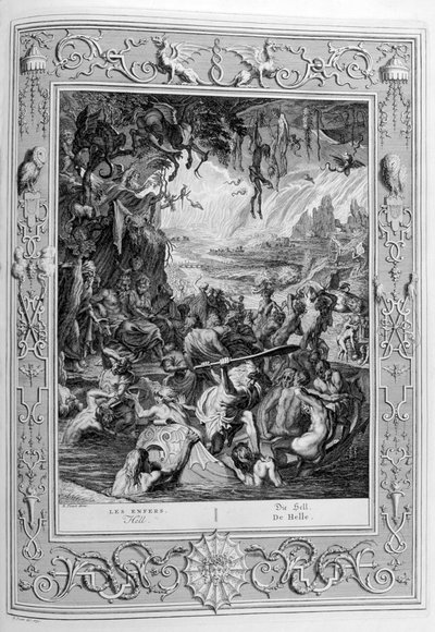 Szene der Hölle, 1733 von Bernard Picart