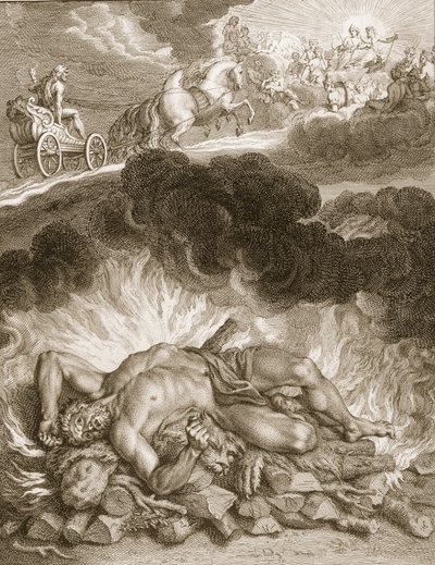 Der Tod des Herkules, 1731 von Bernard Picart