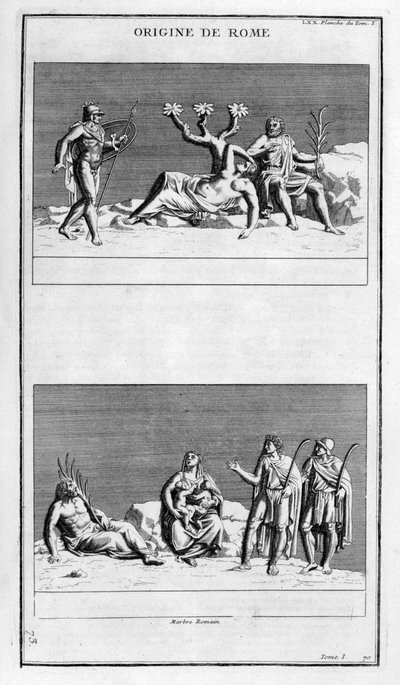 Der Ursprung Roms, 1757 von Bernard de Montfaucon