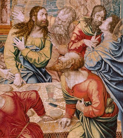 Flämischer Wandteppich. Das letzte Abendmahl von Bernard van (after) Orley