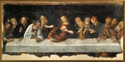 Italien, Vercelli, Abendmahlsgemälde von Bernardino Lanino