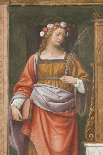 Heilige Rose (Fresko) (Detail) von Bernardino Luini