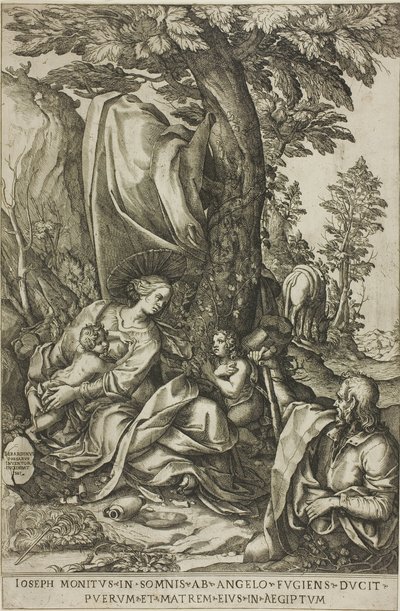 Ruhe auf der Flucht nach Ägypten von Bernardino Passeri