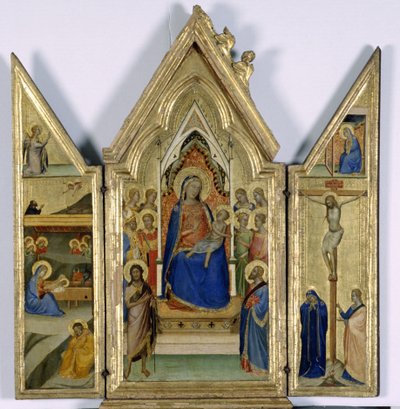 Triptychon mit Madonna und Kind von Bernardo Daddi