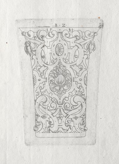 Ornamentaler Becher, 1581 von Bernhard Zan