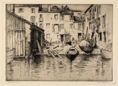 Bootswerkstatt, Venedig von Bertha E. Jaques