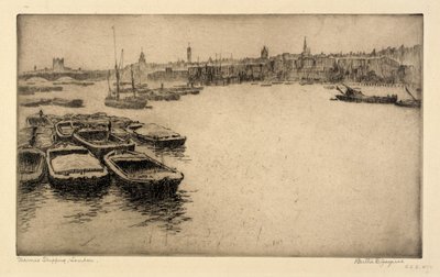 Thames-Schifffahrt, London von Bertha E. Jaques
