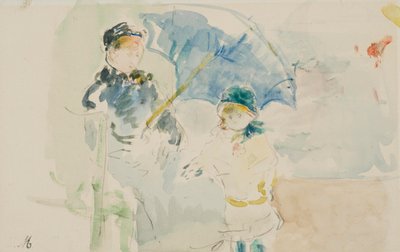 Am Strand in Nizza von Berthe Morisot
