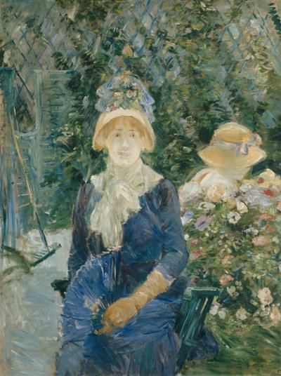 Frau im Garten von Berthe Morisot