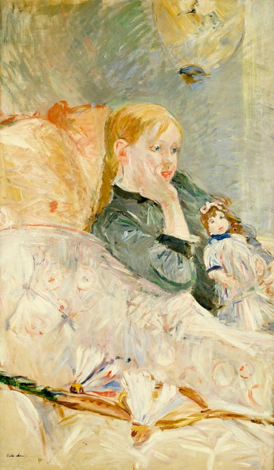 Junges Mädchen mit einer Puppe von Berthe Morisot
