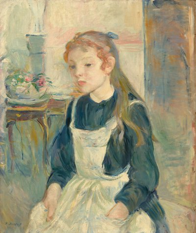 Junges Mädchen mit Schürze von Berthe Morisot