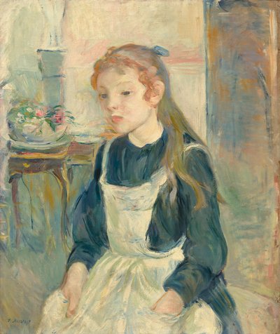 Junges Mädchen mit Schürze von Berthe Morisot