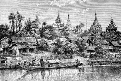 Yenan Gyong, Myanmar, 1895 von Auguste Bertrand