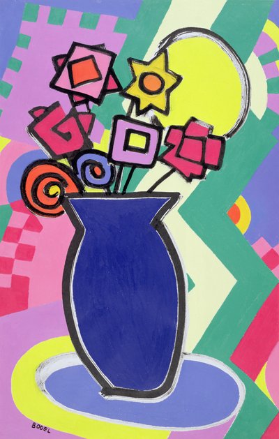 Blaues Vase, 2003 von Bodel Rikys