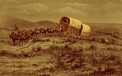 Wilder Westen - Maultierzug auf dem Weg nach Westen von Bohuslav Kroupa