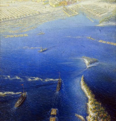 Holzflößerei von Boris Ivanovich Tsvetkov