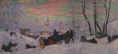 Fastnacht, 1916 von Boris Mikhailovich Kustodiev