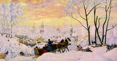 Fastnacht, 1916 von Boris Mikhailovich Kustodiev