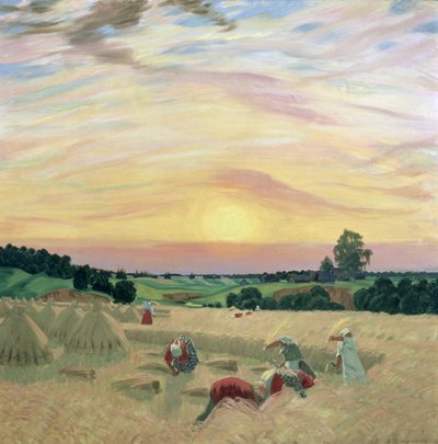 Die Ernte, 1914 von Boris Mikhailovich Kustodiev