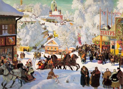 Fastnacht, 1919 von Boris Mikhailovich Kustodiev