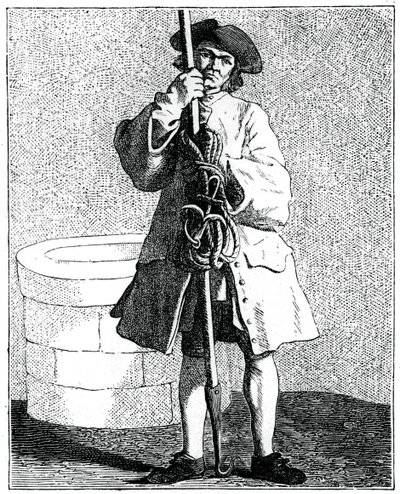 Ein Brunnenreiniger, 1737-1742 von Bouchardon