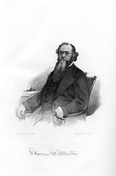 Edwin McMasters Stanton, amerikanischer Anwalt, Politiker, 1862-1867 von Brady