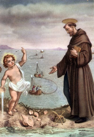 Heiliger Augustinus und der Engel, ca. 1950 von Brogi Brogi