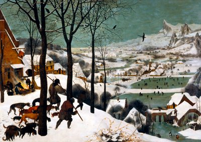 Jäger im Schnee Winter, 1565 von Bruegel