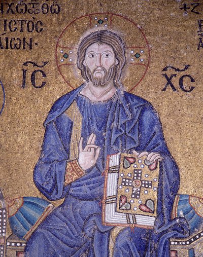 Christus Pantokrator in der Hagia Sophia (Mosaik) von Byzantine