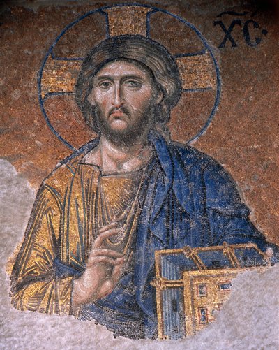 Deesis Christus in der Hagia Sophia (Mosaik) von Byzantine