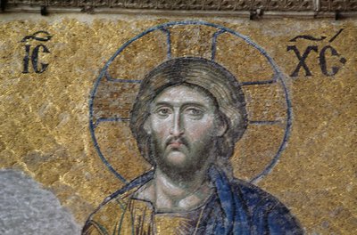 Deesis Christus in der Hagia Sophia (Mosaik) von Byzantine