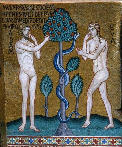 Adam und Eva. Der Sündenfall von Byzantine Master.